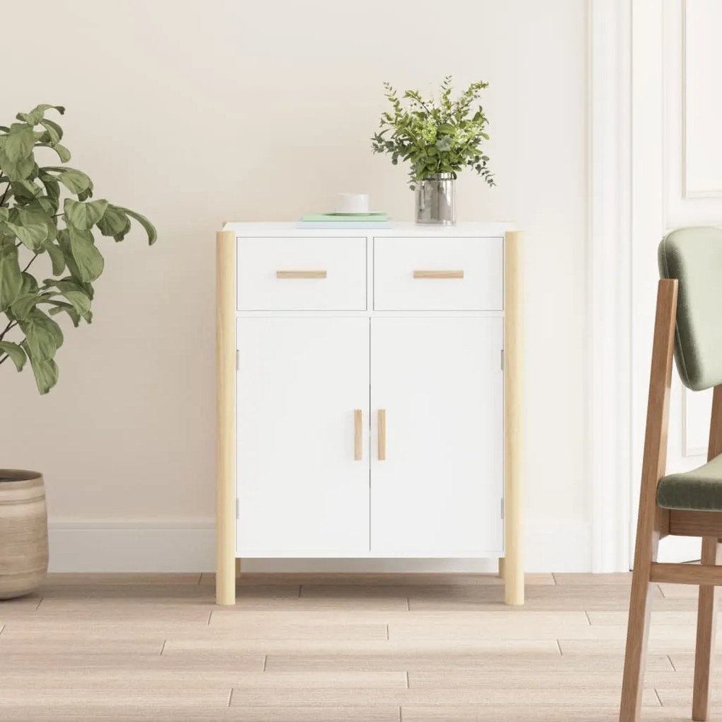 vidaXL Aparador 62x38x75 cm derivados de madeira branco