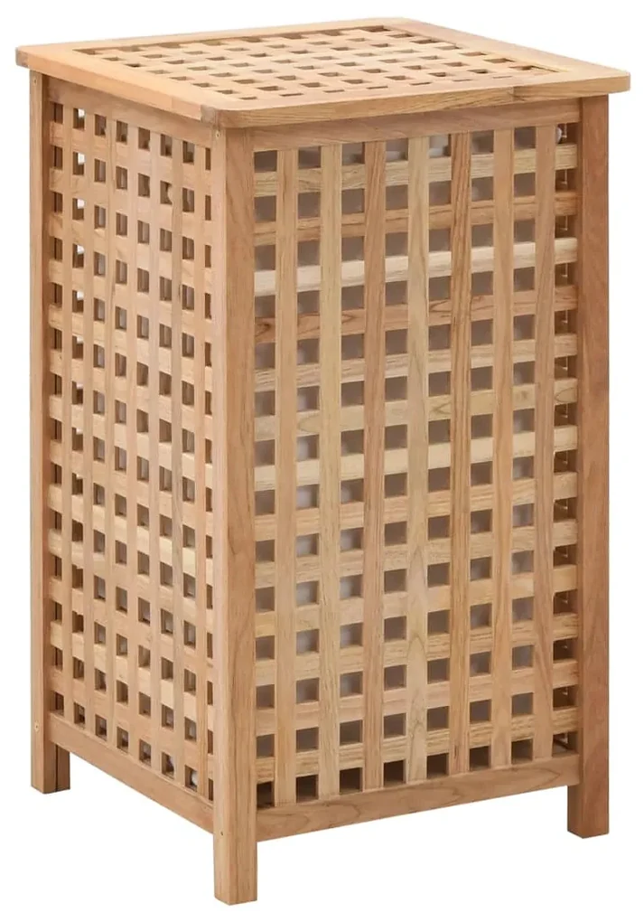 Cesto para roupa suja 39x39x65 cm madeira de nogueira maciça | BIANO