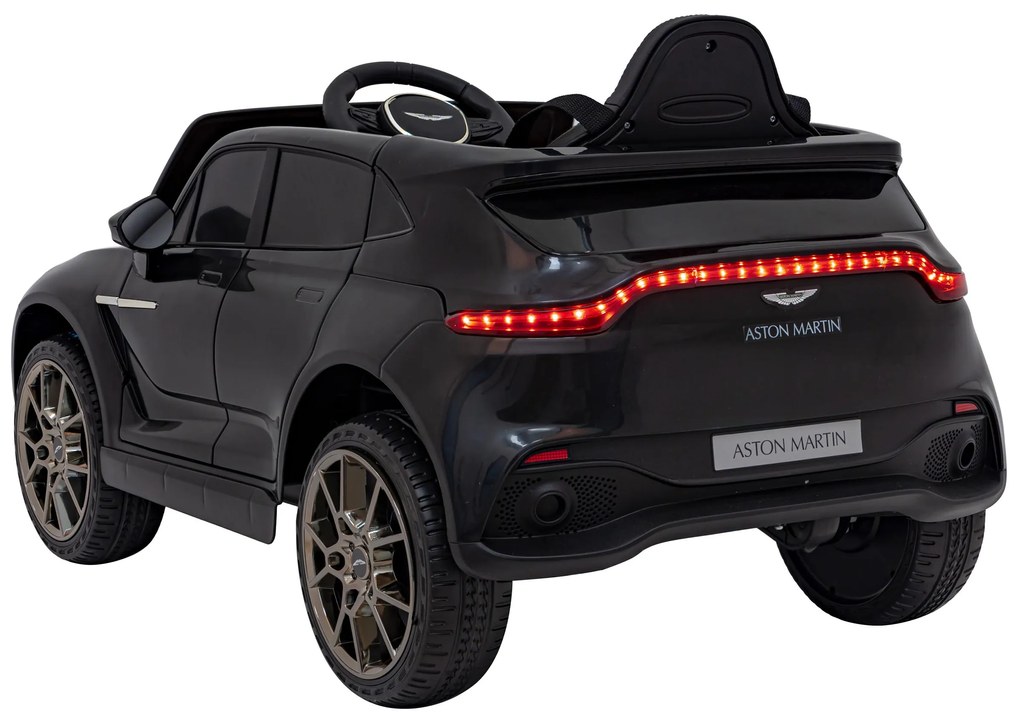 Carro elétrico para Crianças 12V 4x4 Aston Martin DBX Rodas de EVA, Assento de couro Preto