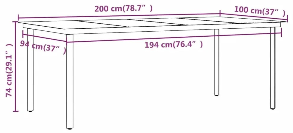9 pcs conjunto de jantar para jardim c/ almofadões cinza/preto