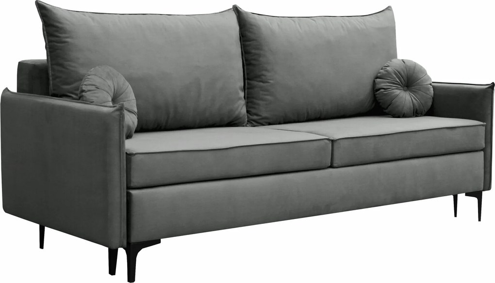 Sofá-cama Clovis 103, Cama com arrumação, 101x216x96cm, 95 kg, Pernas: Metal, Madeira: Pinheiro