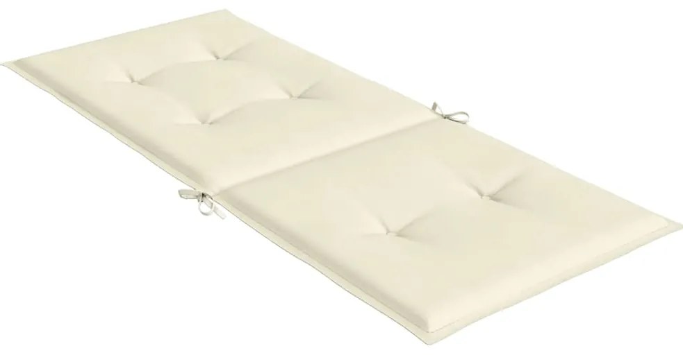 Almofadões para cadeiras altas de jardim 2 pcs tecido creme