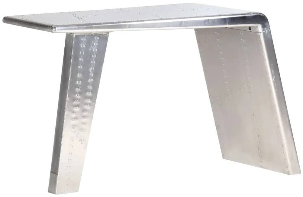 Secretária aviador 112x50x76 cm metal prateado