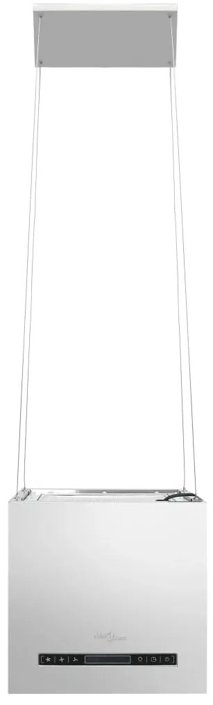 Exaustor de ilha suspenso ecrã tátil LCD 37 cm aço inoxidável