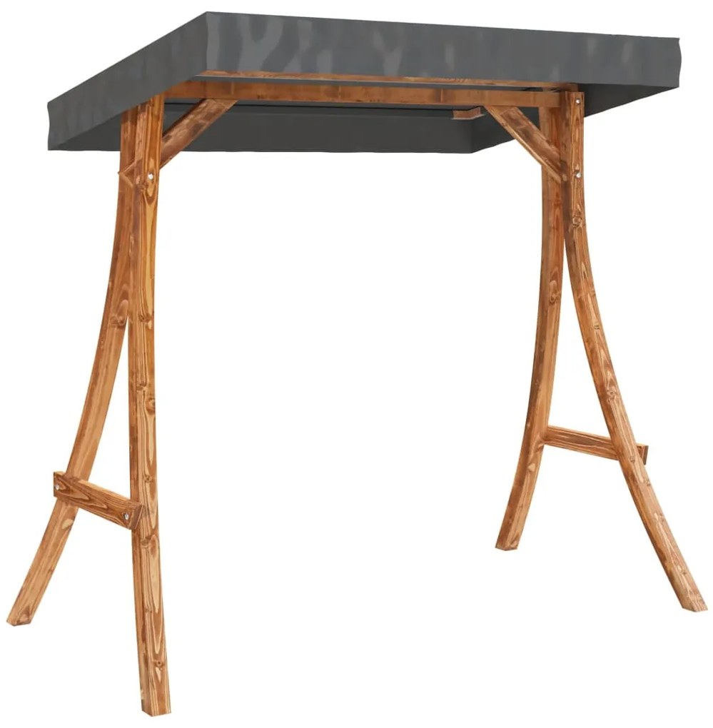 Cama baloiço c/ toldo abeto maciço c/ acabamento em teca