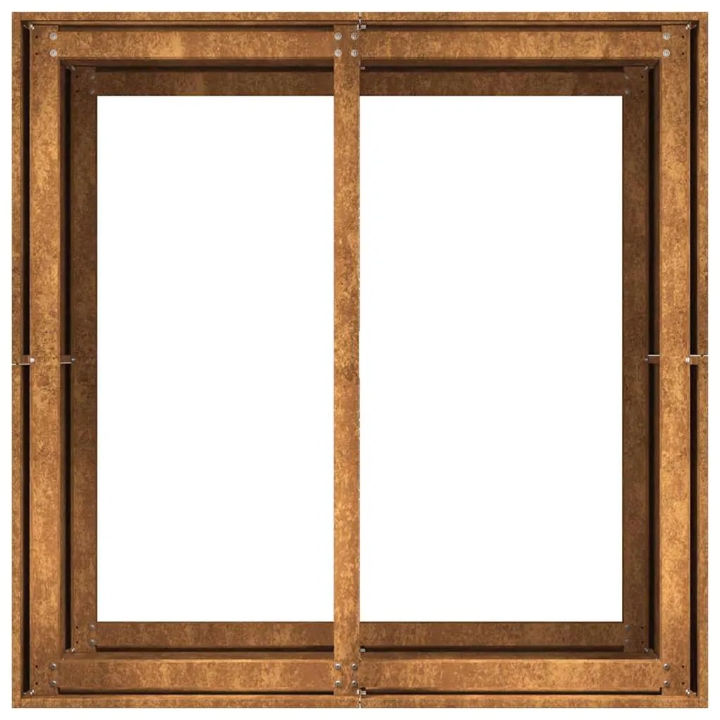 Floreira enferrujada 80x80x80 cm aço resistente