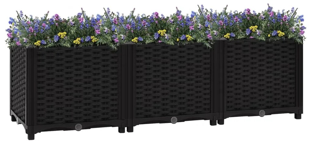 Canteiro elevado 120x40x38 cm polipropileno