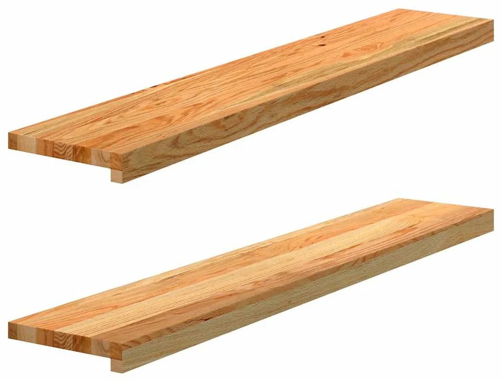 vidaXL Soleiras da janela 2 pcs 110x20x2 cm carvalho castanho-claro