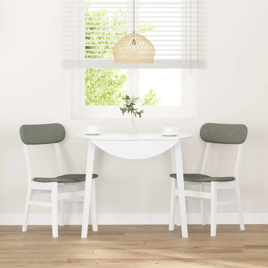 Cadeiras de jantar com almofadões 2 pcs madeira maciça branco