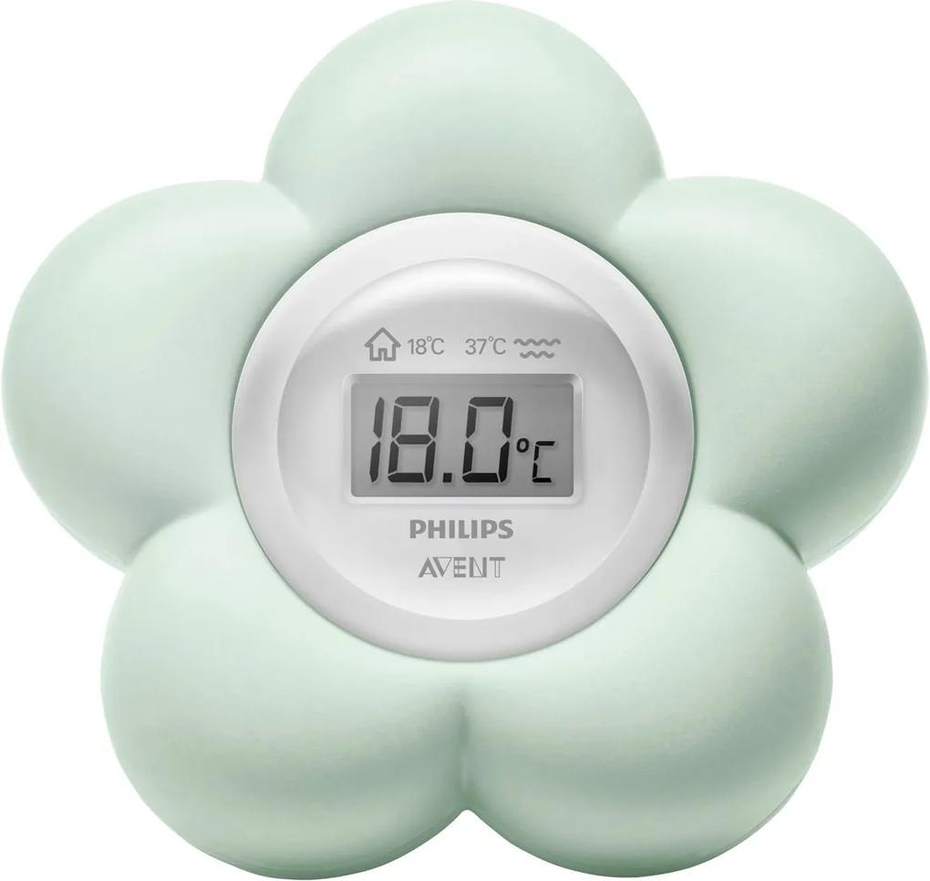 Termómetro digital 2 em 1, em forma de flor, da Philips AVENT verde claro liso