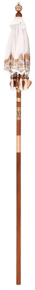 Parasol Balinês Outros Creme x 260 cm Algodão e madeira sólida
