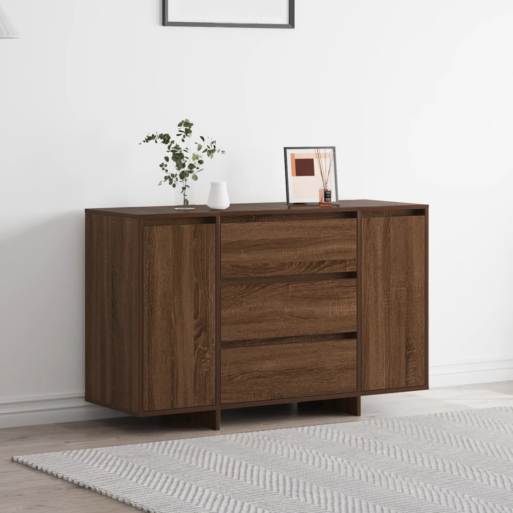 vidaXL Sideboard Castanho Carvalho 120x41x75 cm Madeira engenheirada