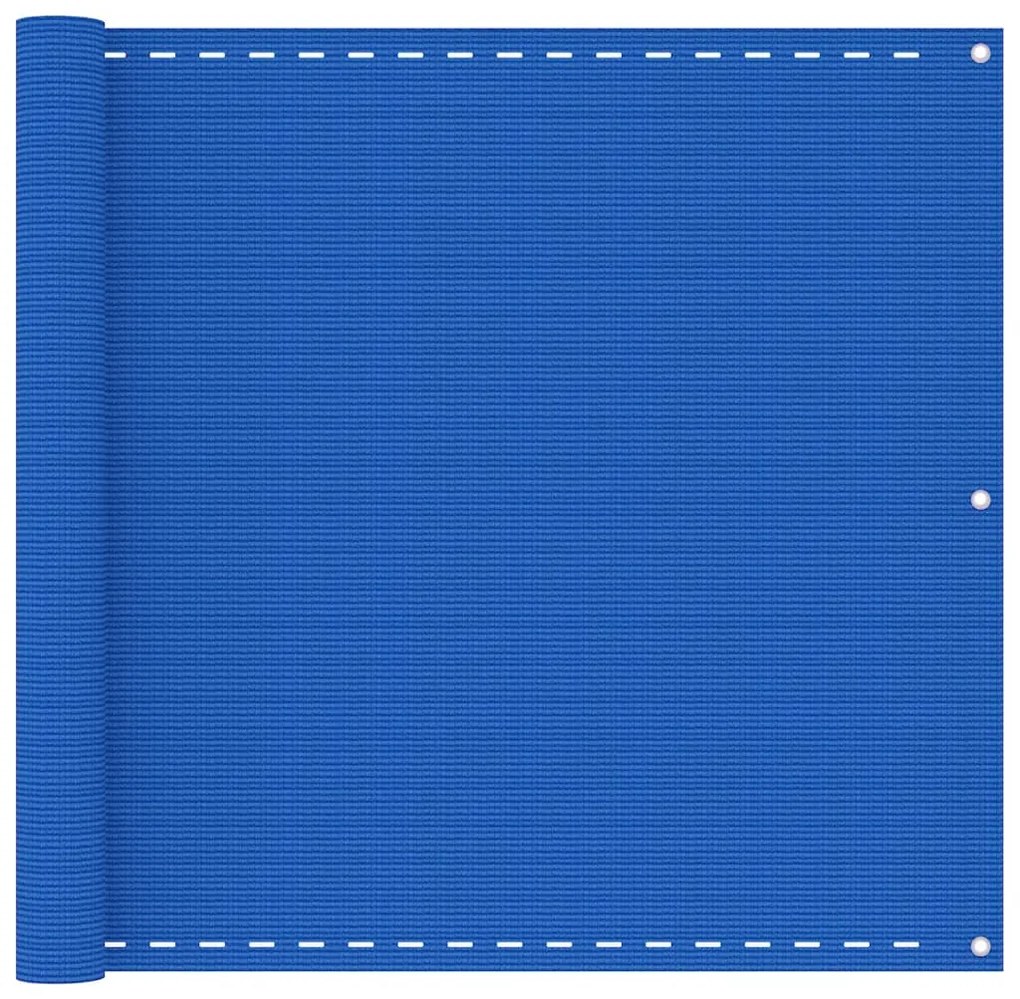 vidaXL Tela de varanda 90x300 cm PEAD azul