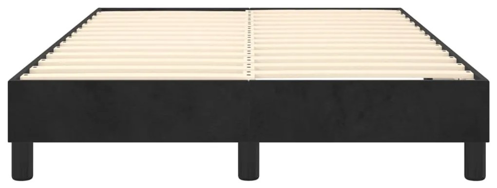 Estrutura de cama sem colchão 120x200 cm veludo preto