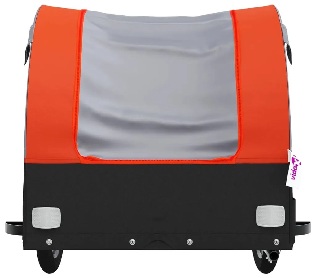 Reboque para bicicleta 45 kg ferro preto e laranja