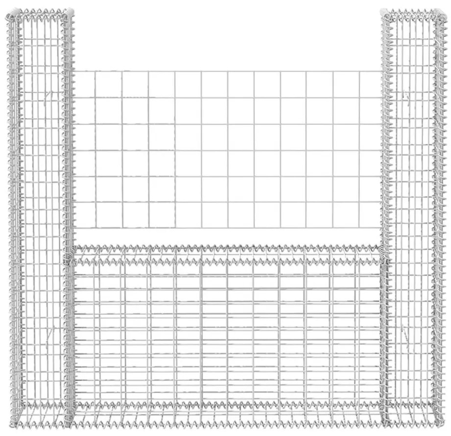 Cesto gabião em forma de U aço galvanizado 160x20x150 cm