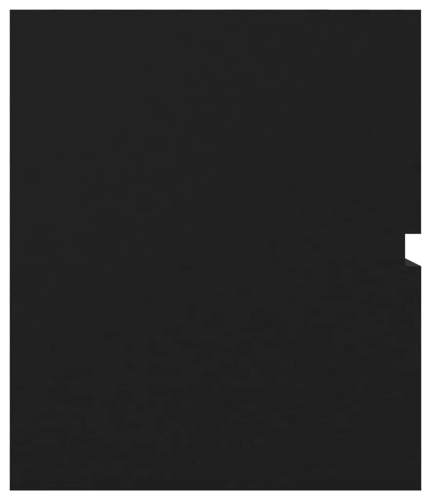 Armário de lavatório 100x38,5x45 cm derivados de madeira preto