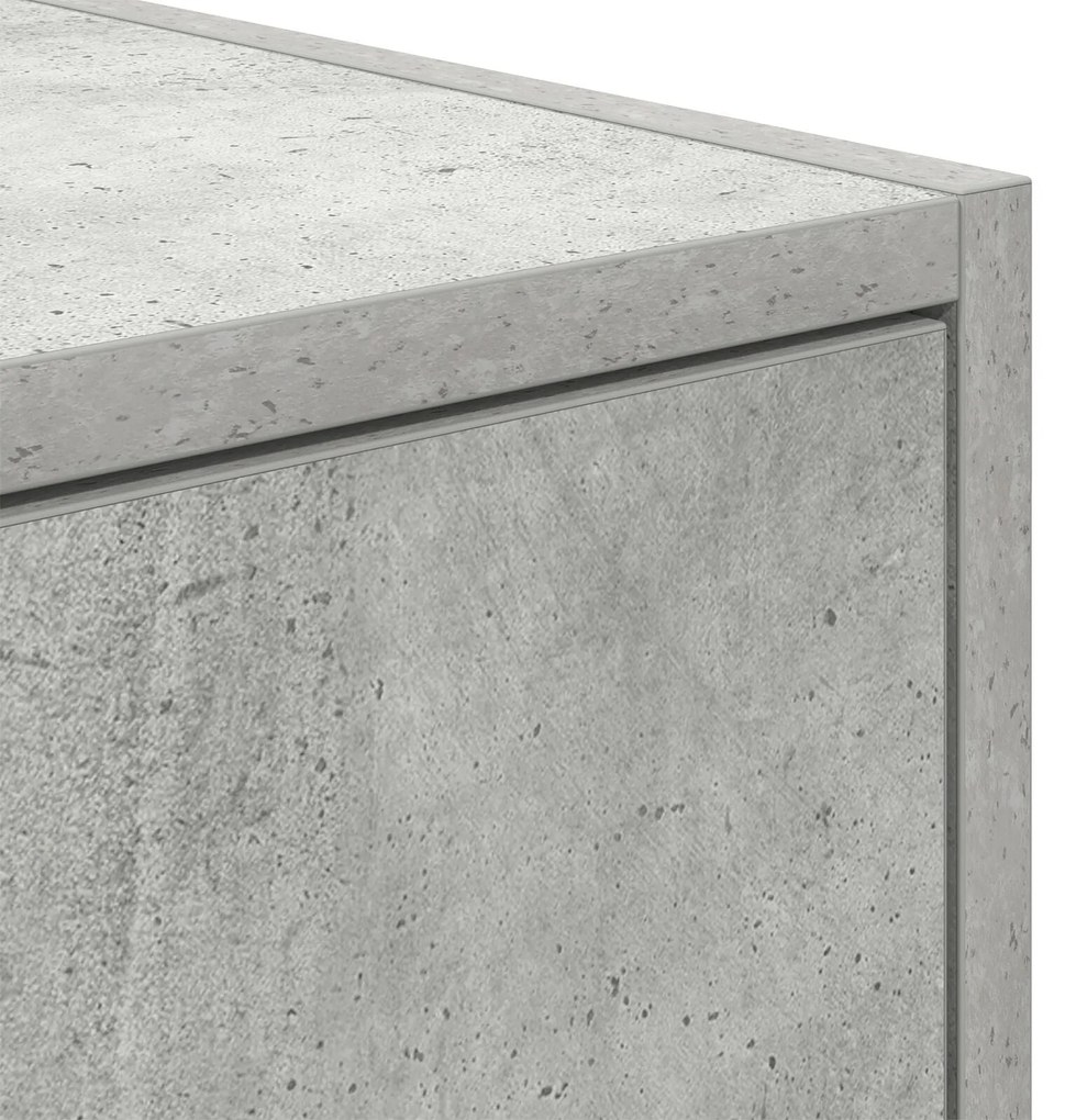 Armário para TV Cinza Concreto 100x31x25,5 cm Madeira Engenharia