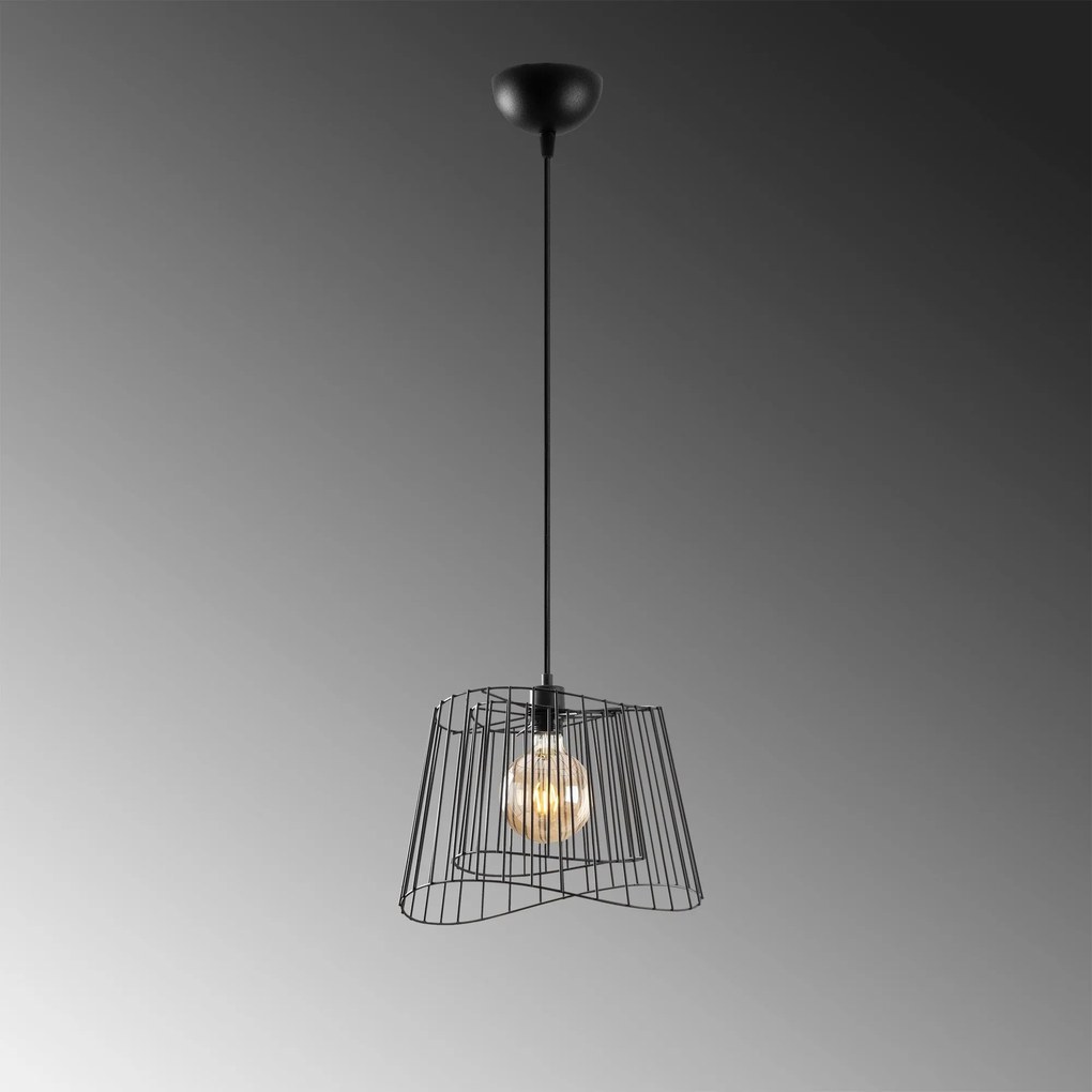 Candeeiro Chandelier Byisoo – Preto – 40 x 40 cm