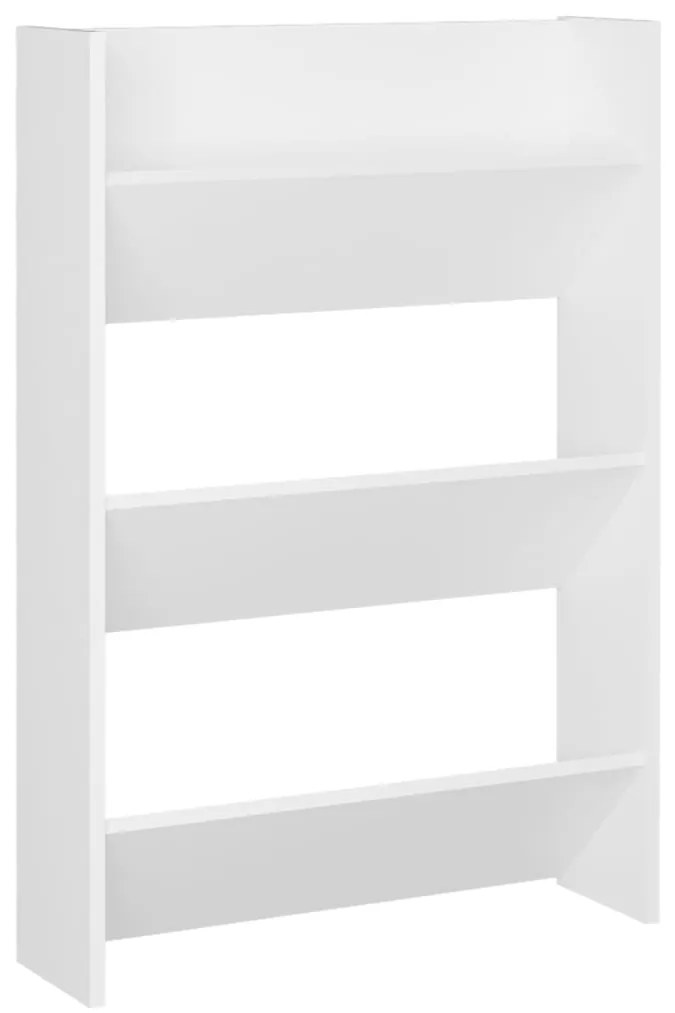 Sapateiras de parede 2 pcs 60x18x90 cm contraplacado branco