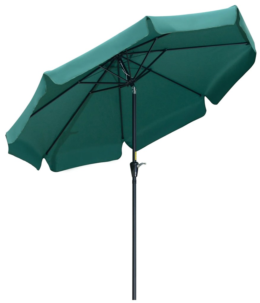 Chapéu de Sol de Jardim Ø266x250 cm Proteção UV50+ Chapéu de Sol de Al