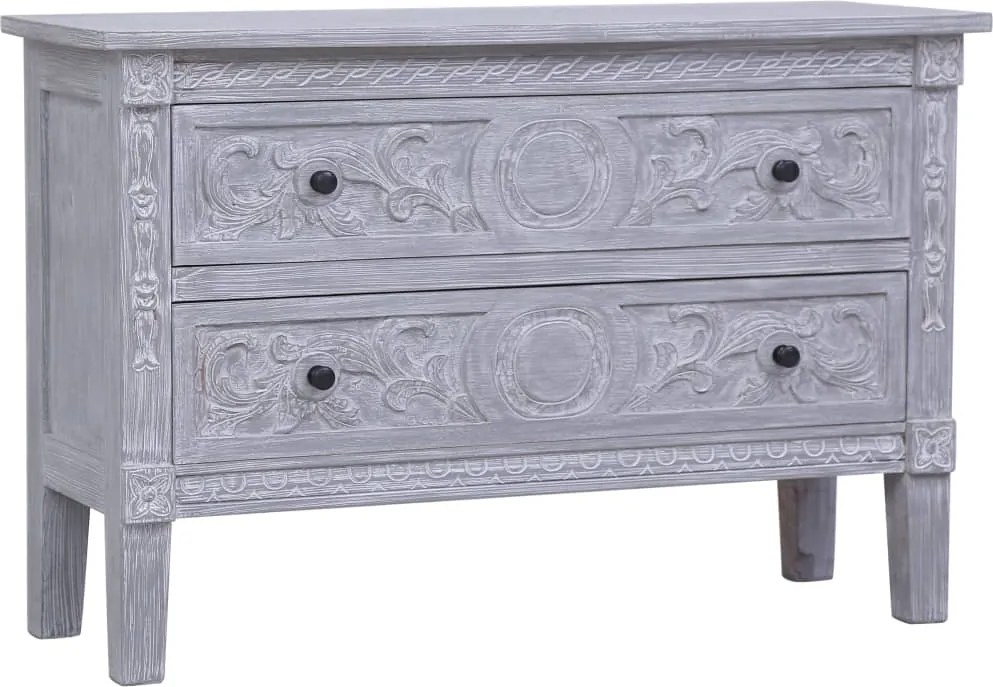 vidaXL Aparador com 2 gavetas 90x30x60 cm madeira de mogno maciça