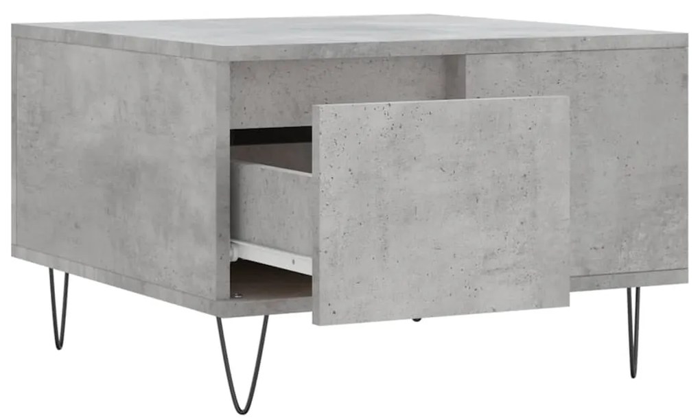 Mesa de centro 55x55x36,5 cm derivados madeira cinzento cimento