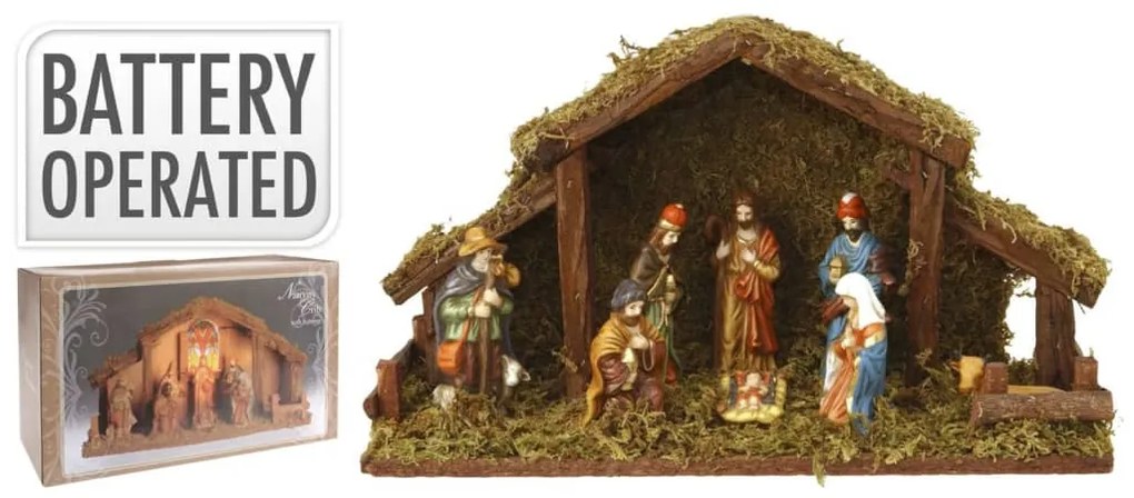 439786 Ambiance Conjunto de presépio de Natal 8 pcs