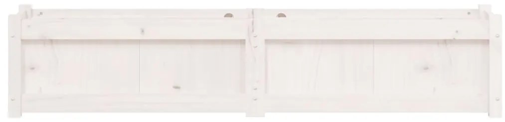 Vaso/floreira de jardim 150x31x31cm madeira pinho maciça branco