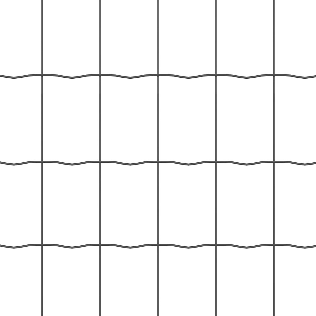 Cerca Euro com 7 Postes 1.2x10 m Aço Galvanizado Cinza