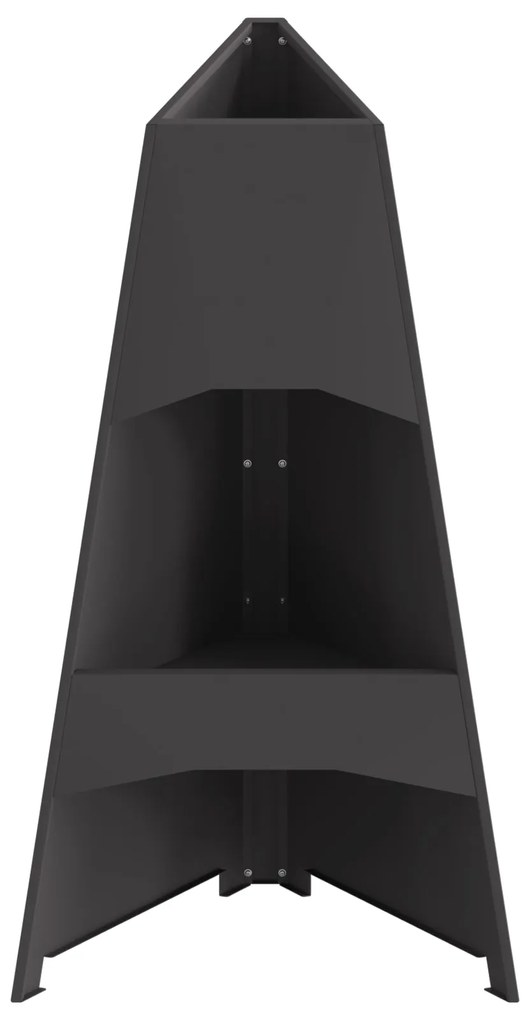 Fogueira Pyramid vidaXL Preta 50x45x95 cm Aço