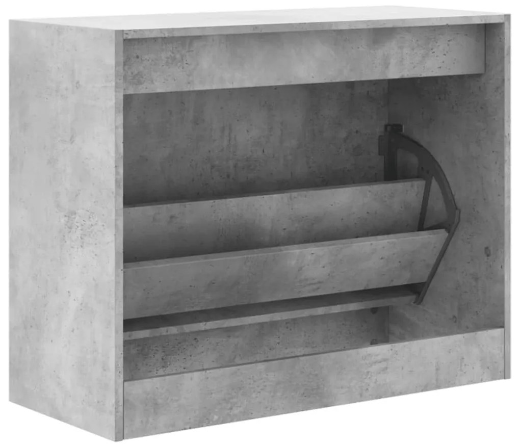 Sapateira 80x34x63 cm derivados de madeira cinzento cimento