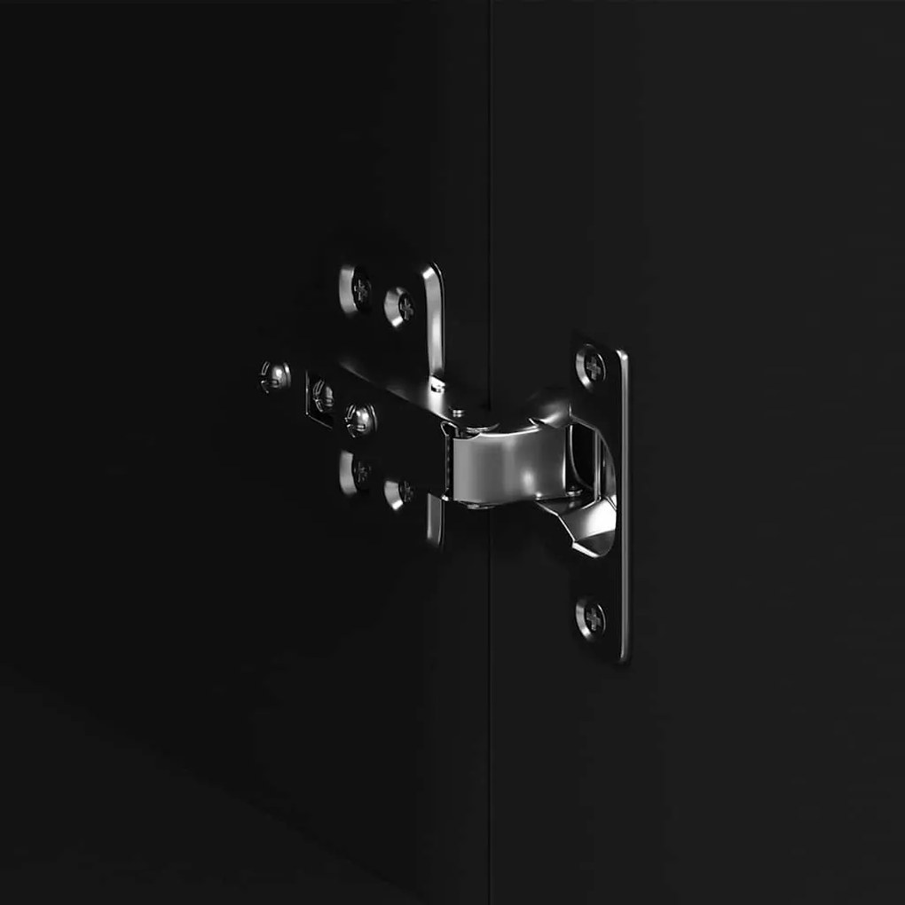 Buffet Lateral vidaXL Preto Madeira engenheirada 120 x 36 x 69 cm