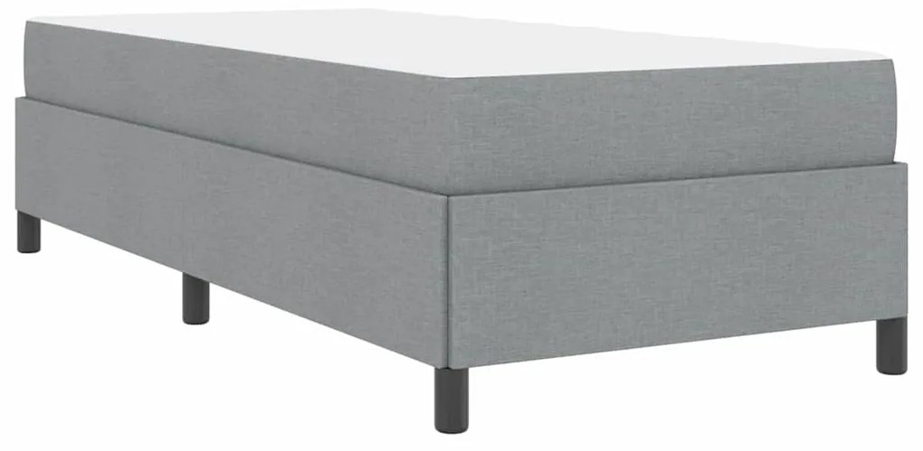 Cama Box Cinza claro, Preto 90 x 190 cm
