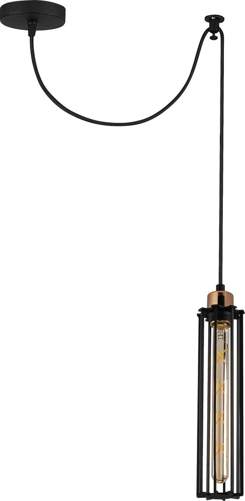 Candeeiro de Teto Likya – Preto – 49 cm de Diâmetro