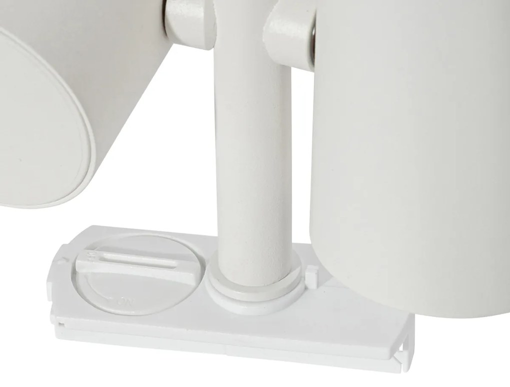 Sistema de calha de iluminação moderno monofásico branco 2 luzes - Iconic Scopio Moderno