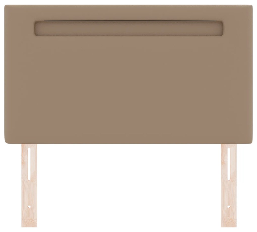 Cabeceira vidaXL Design Simples Cappuccino 100 cm Couro Sintético