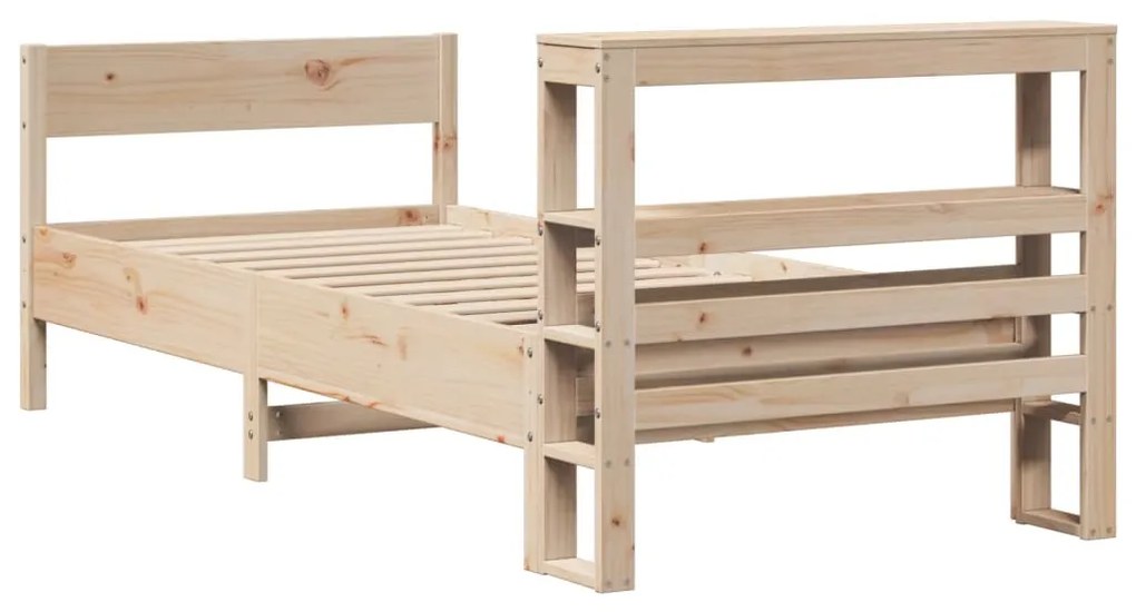 Cama sem colchão 75x190 cm madeira de pinho maciça