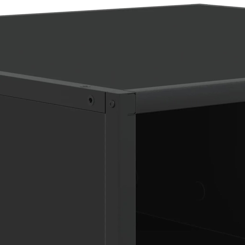 Mesa de centro 80x80x30 cm derivados de madeira/metal preto