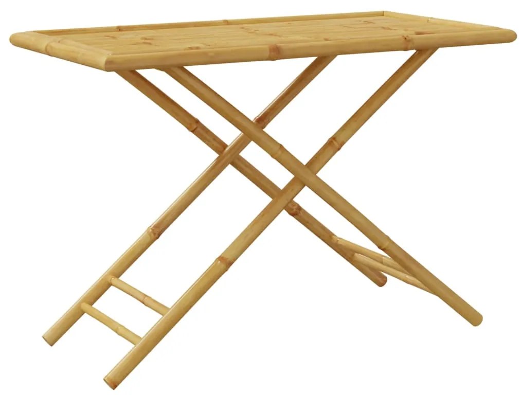 Mesa de jardim dobrável 110x55x75 cm bambu