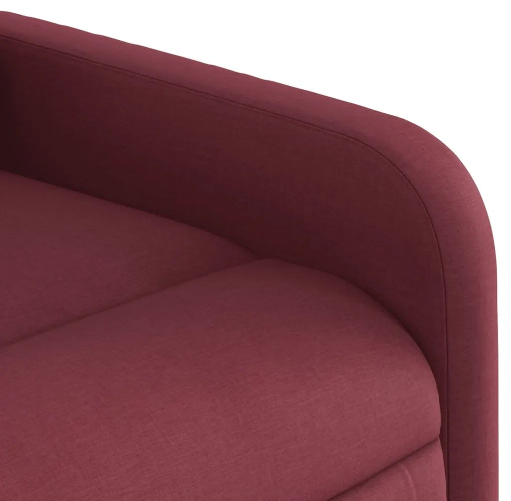 Poltrona de massagens reclin. elevatória tecido vermelho tinto