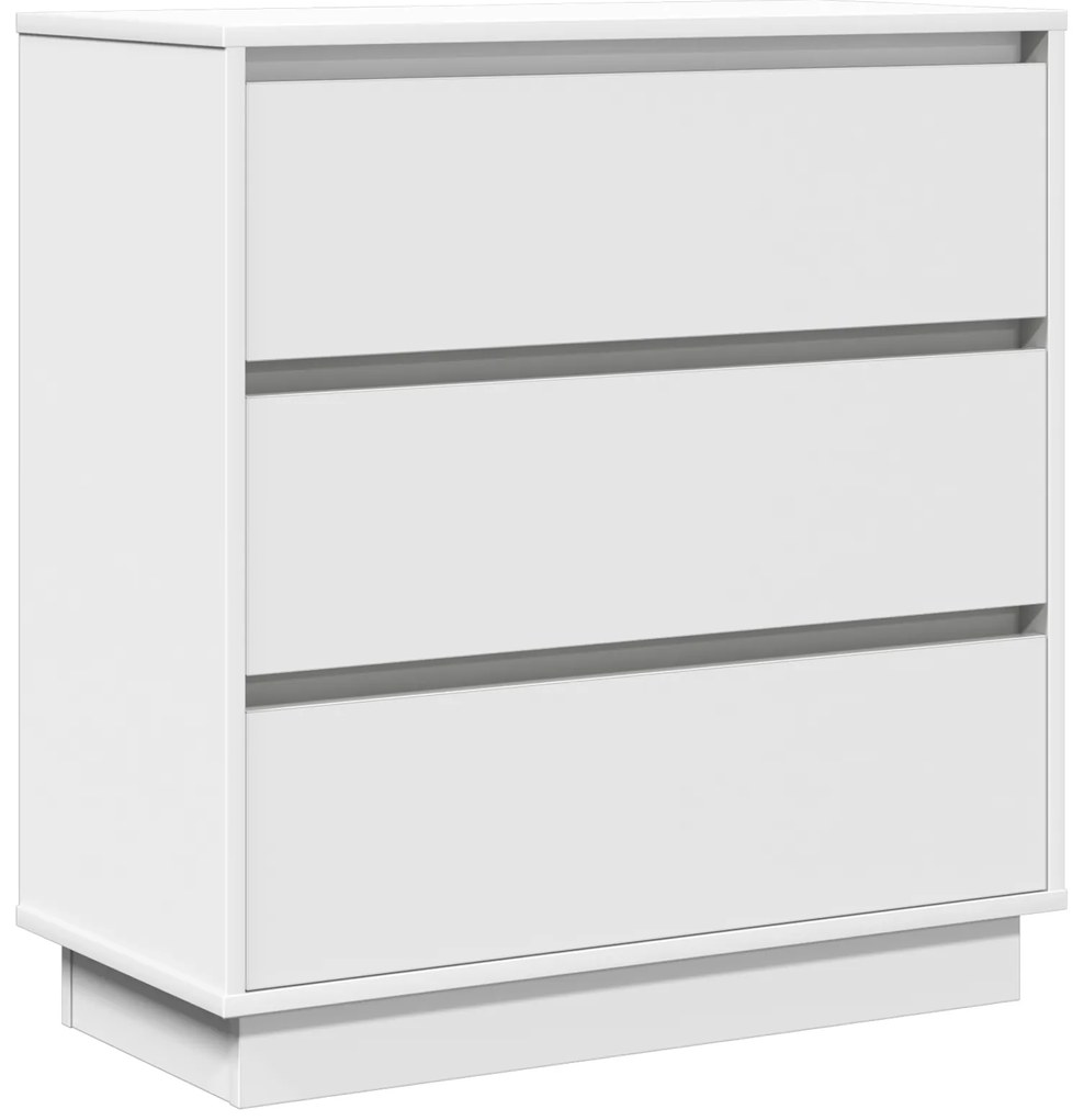 Criado-mudo vidaXL com LED Branco 71x34,5x75 cm Madeira de engenharia