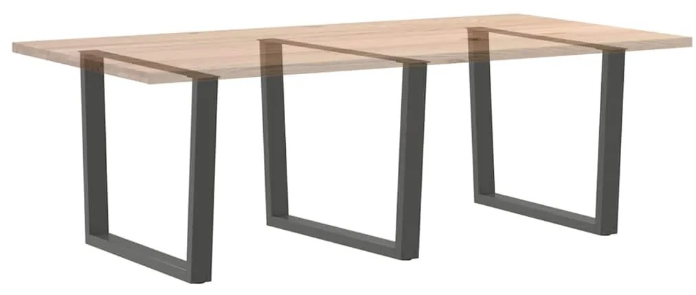 Pés para mesa de jantar em V, 3 peças, antracite, 100x(72-73,3) cm, aç