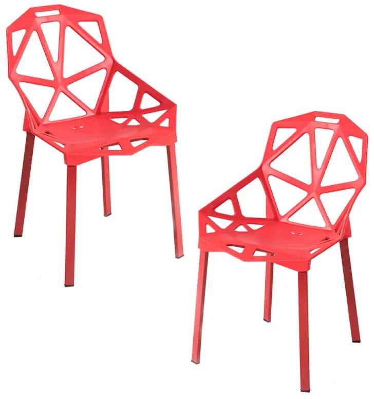 Pack 2 Cadeiras Omega - Vermelho