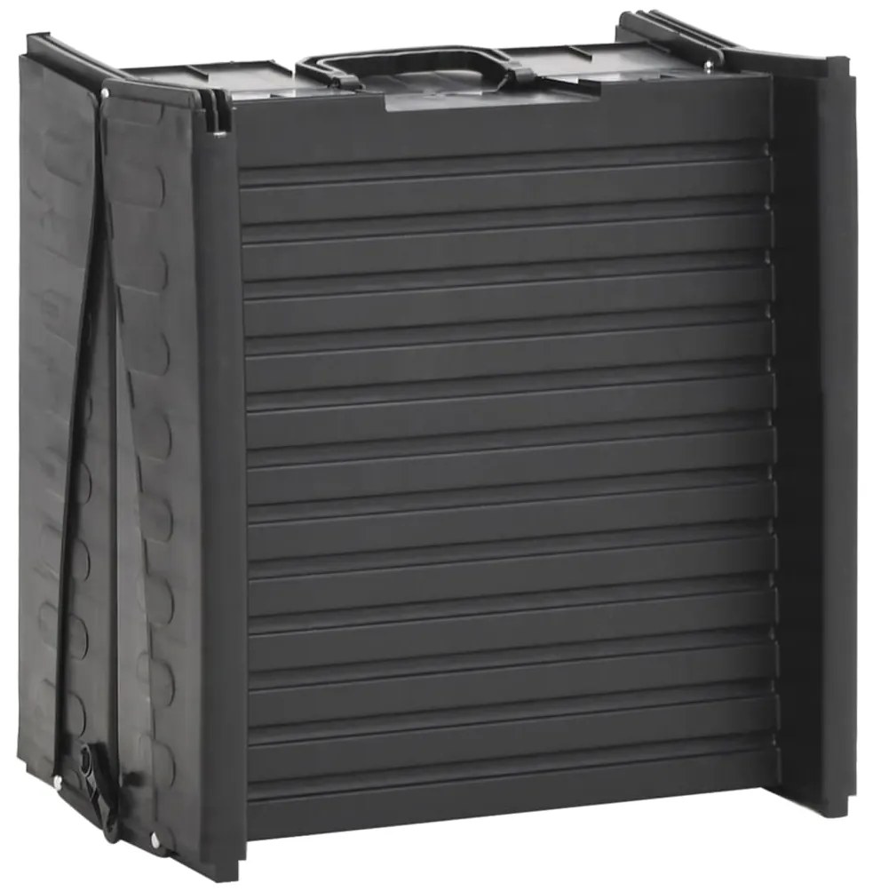 Rampa dobrável para cães 153x40x12,5 cm plástico preto