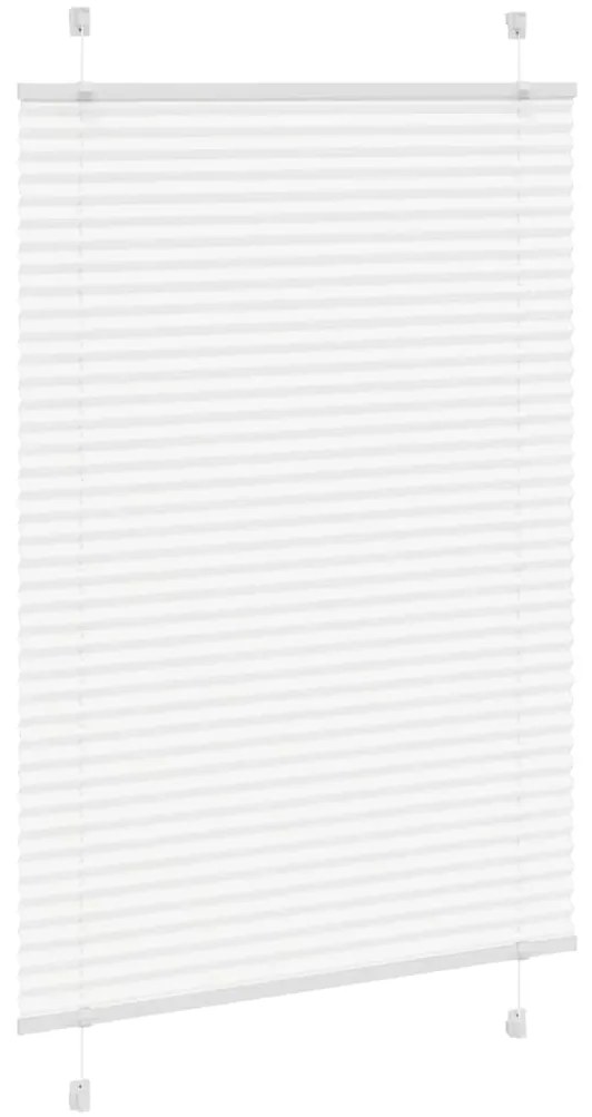 Branco Plissada Cega 100x150cm Largura Tecido 99,4 cm Poliéster