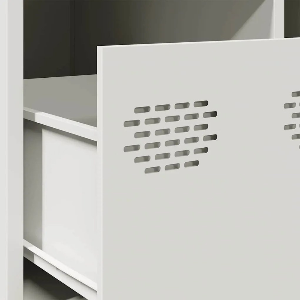 Mesa de centro 68,5x50x43,5 cm aço laminado a frio branco