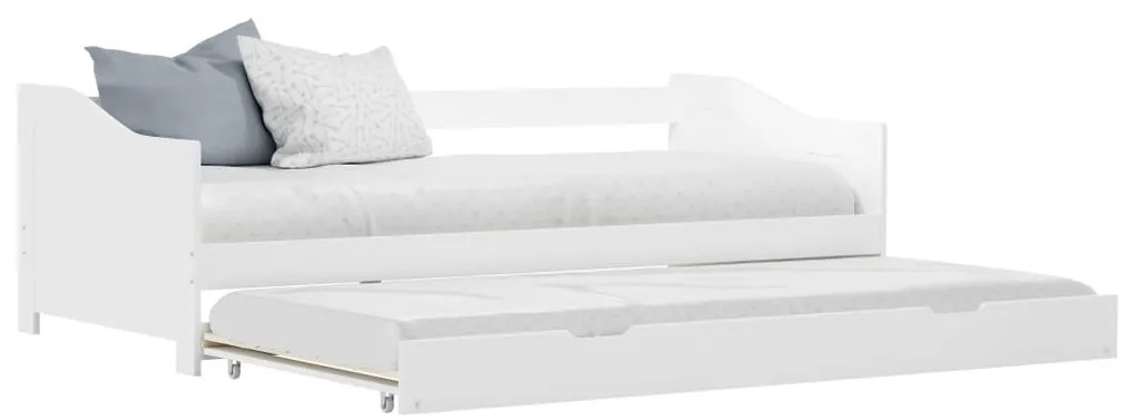 Estrutura sofá-cama de puxar madeira de pinho 90x200 cm branco