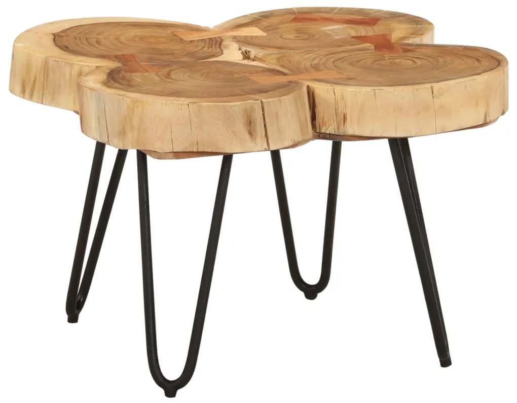 Mesa de centro 4 troncos 36 cm madeira de acácia maciça