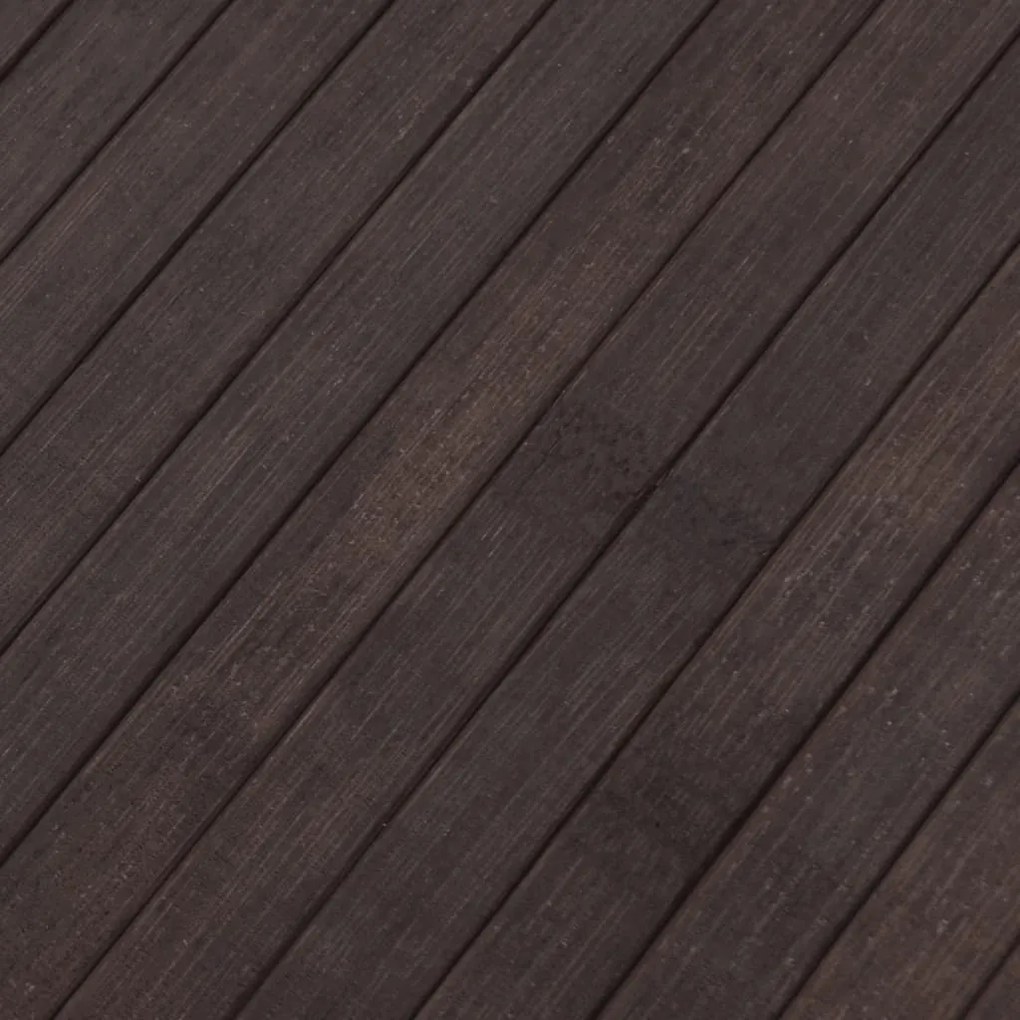 Tapete retangular 80x200 cm bambu castanho-escuro